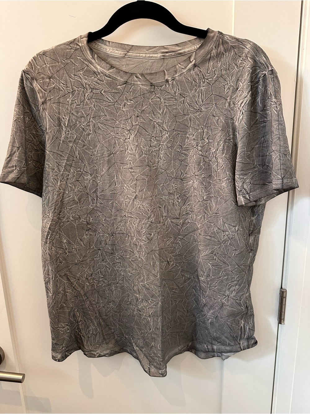 Lululemon love crew tee shirt summit wash grey size 6/8
